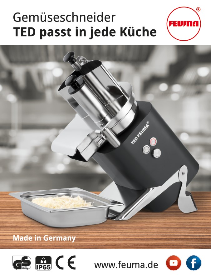 TED Gemüseschneider Anthrazit mit Salatschüssel von FEUMA